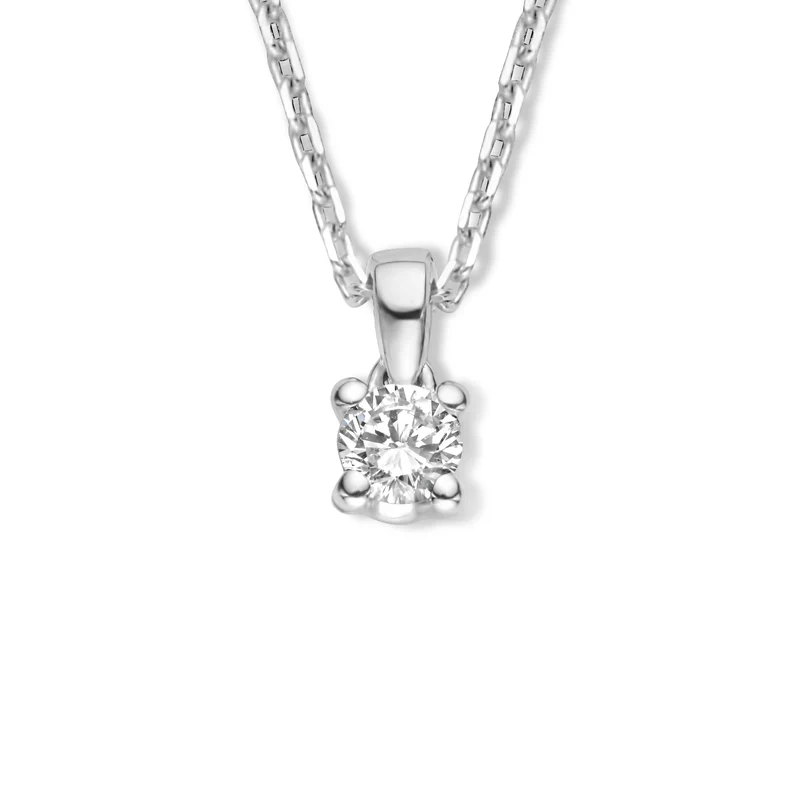 Isabel Bernard De la Paix Celesse 14 Karat | Weißgold Halskette | Diamant 0.07 Karat | IBD350005
