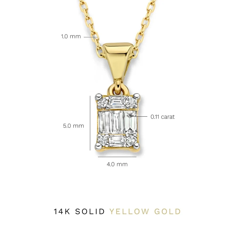Isabel Bernard De la Paix Maxime 14 Karat | Gold Halskette | Diamant 0.11 Karat | IBD350017