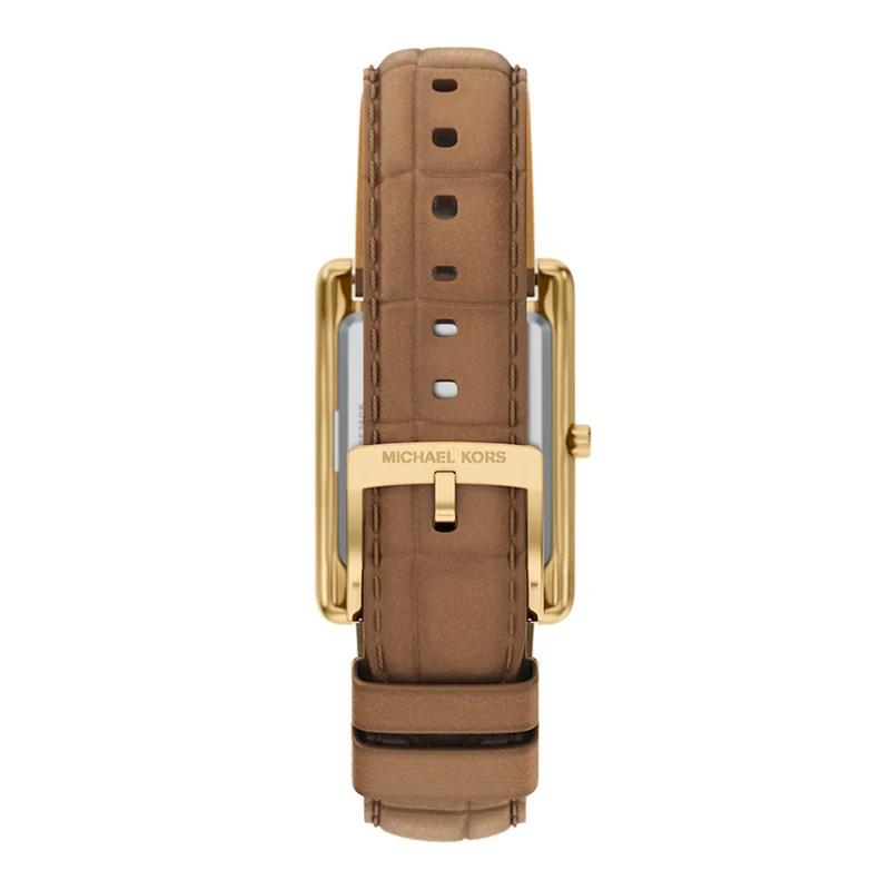 Michael Kors Essex Rectangular Gold Dial Watch MK7584