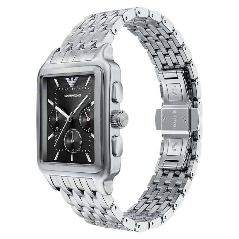 Emporio Armani Rectangular Black Dial Watch AR11751