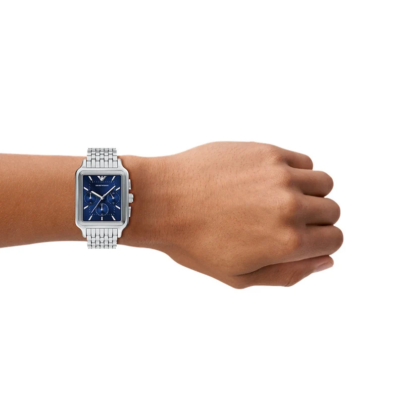 Emporio Armani Rectangular Blue Dial Watch AR11750