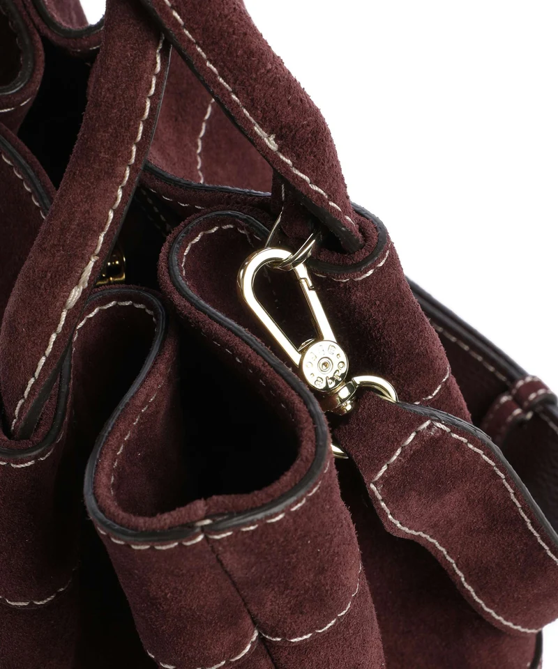 Abro Suede Essential Small Handtasche burgundy