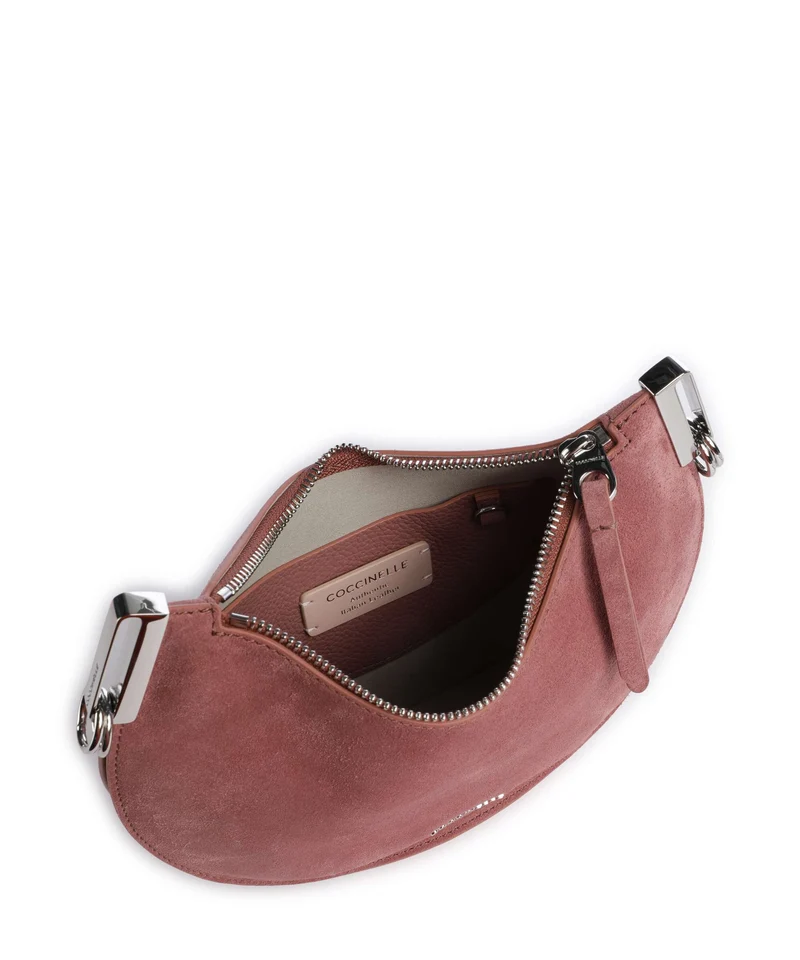 Coccinelle Sunup Suede Schultertasche winter rose