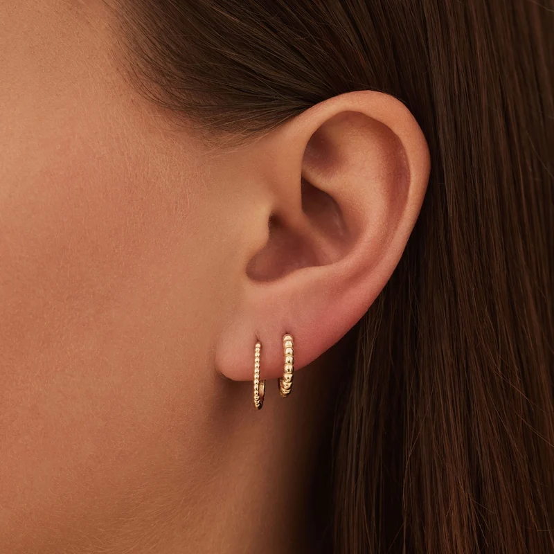 Beloro Jewels La Rinascente Elena 9 karat gold hoop earrings (9.5 mm) BO360071