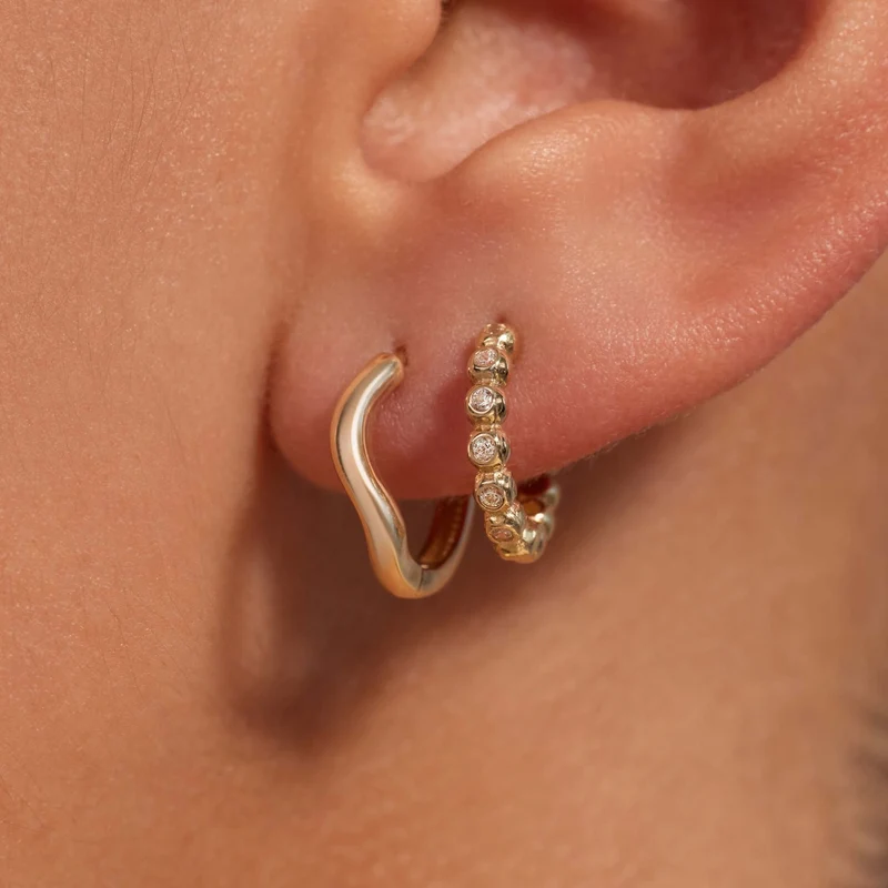 Beloro Jewels La Rinascente Mathilde 9 Karat Gold Creolen (9,6 mm) BO360109
