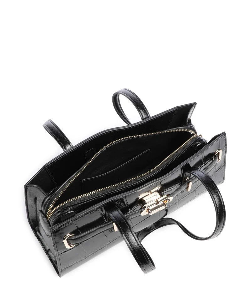 Dune London Depend Schultertasche black croc