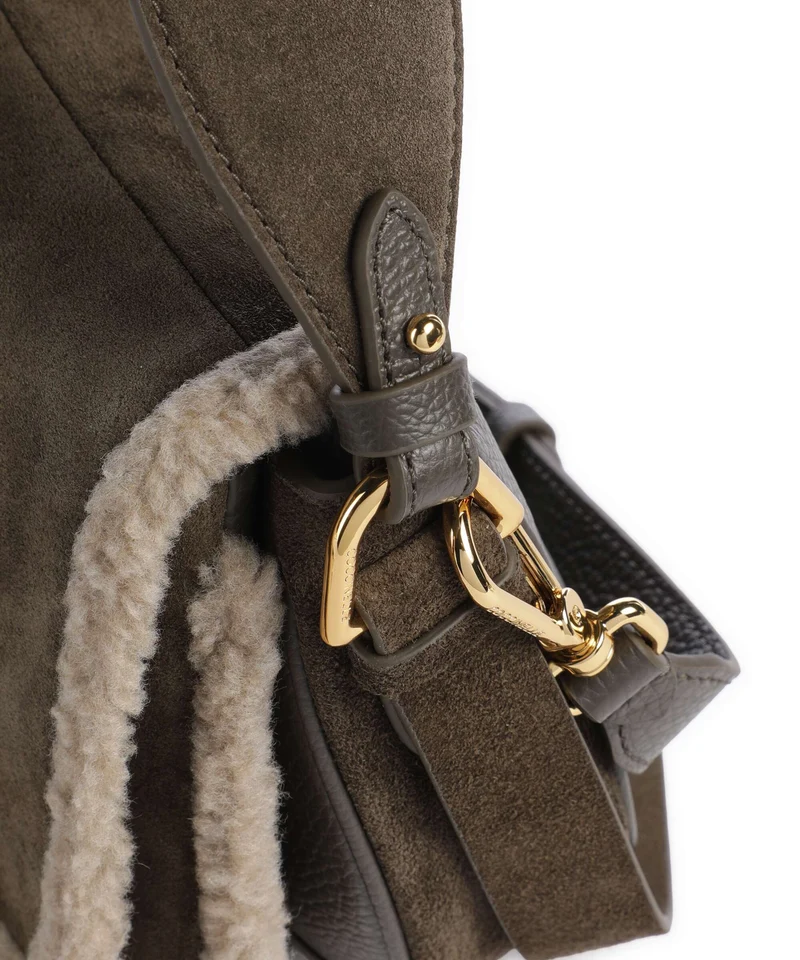 Coccinelle Smash Suede Handtasche fango/warm taupe