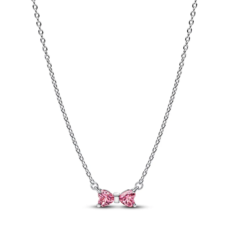 Pandora Timeless 925 Sterling Silver Bow Pendant Necklace 394235C01-45