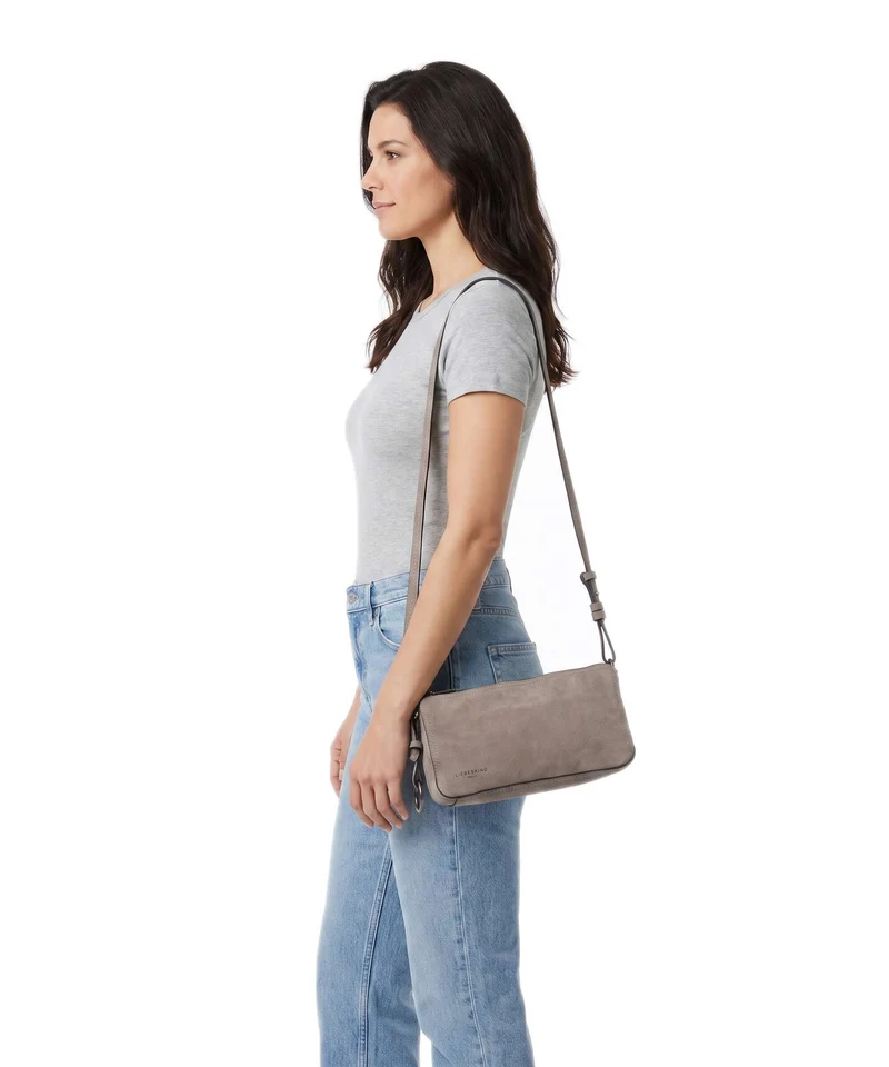Liebeskind Clarice II Hydro Suede M Umhängetasche neutral grey
