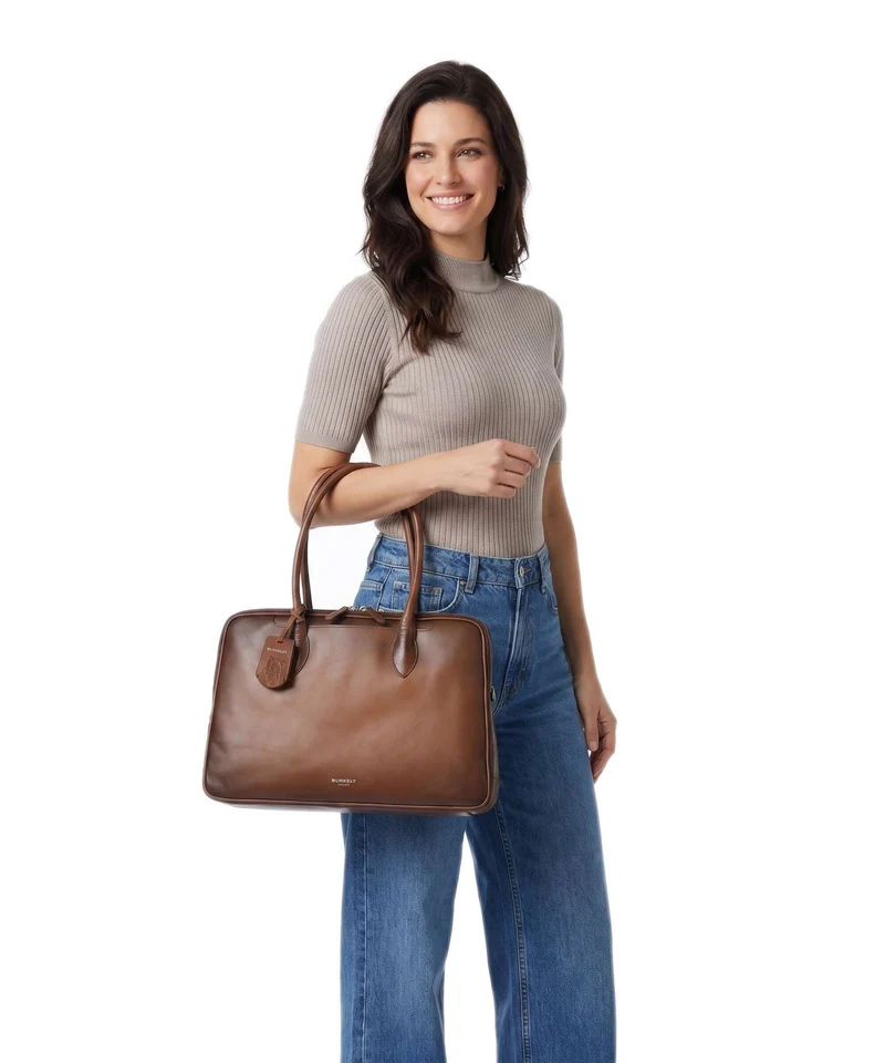 Burkely Ledger Shopper cognac