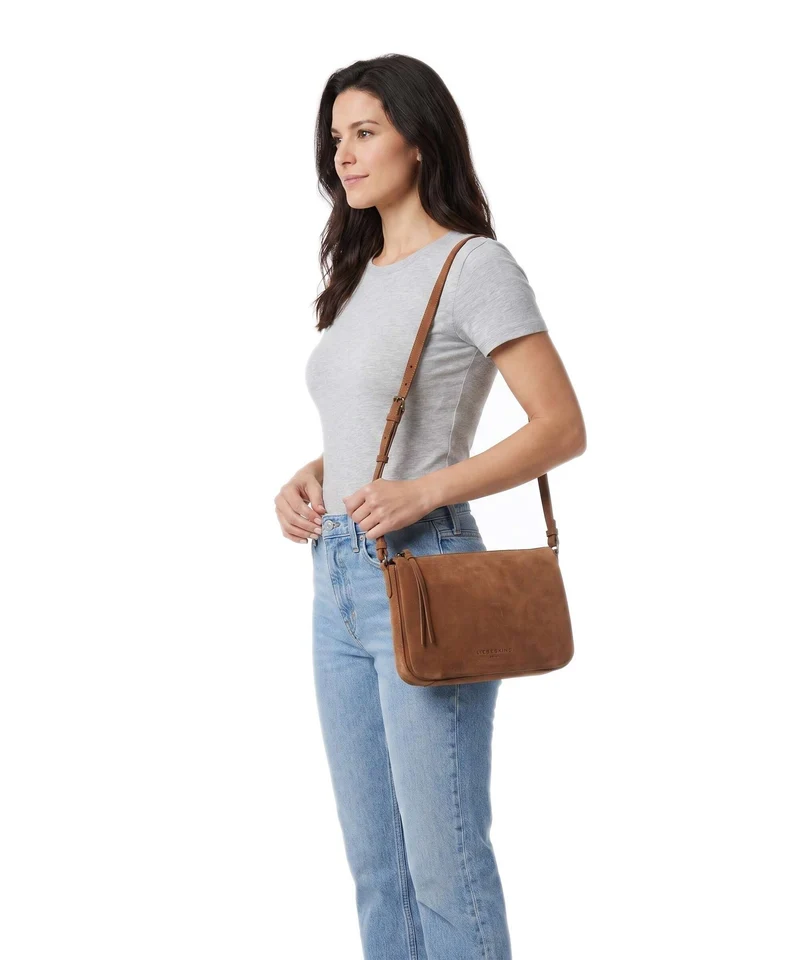 Liebeskind Nina Hydro Suede M Umhängetasche brown