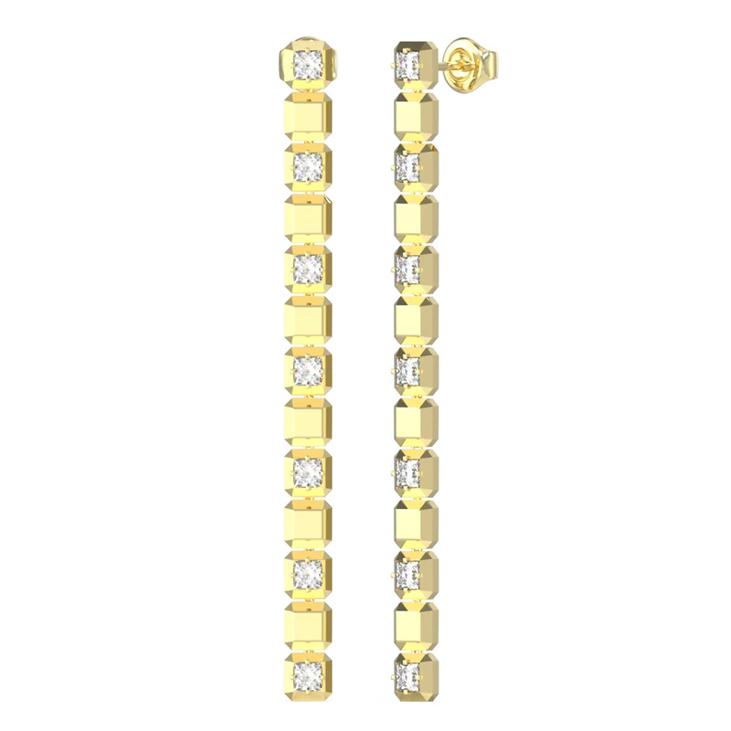 Guess Ace Of Diamonds Gold-coloured Earrings JUBE06173JWYGT-U