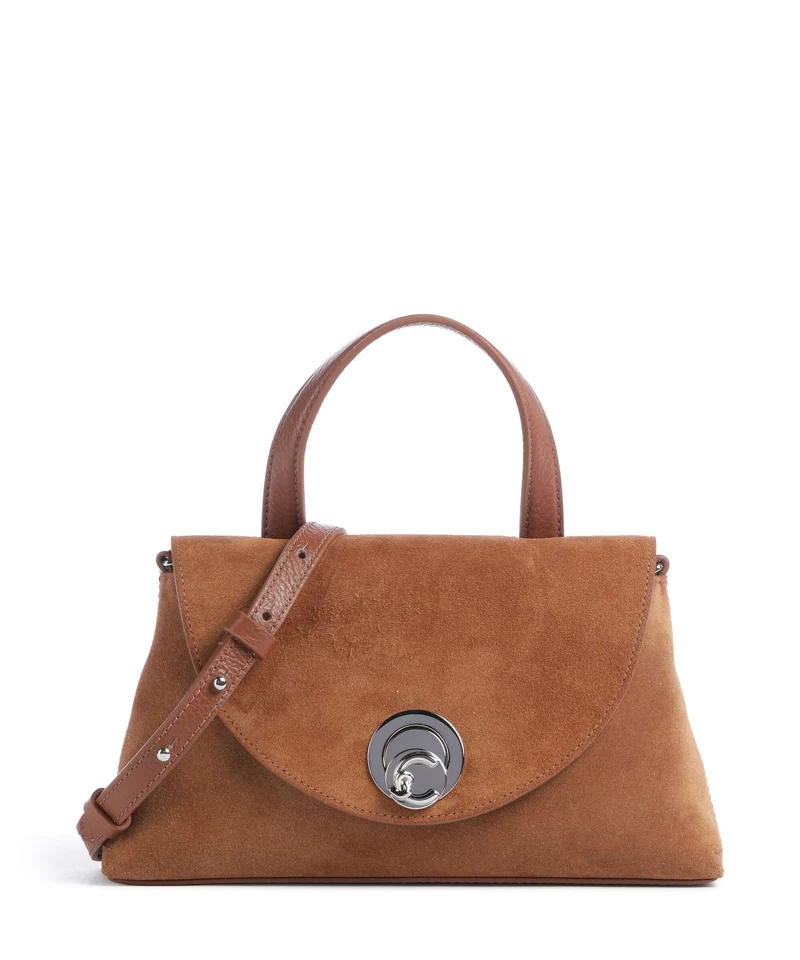 Coccinelle Nikla Suede Handtasche cognac