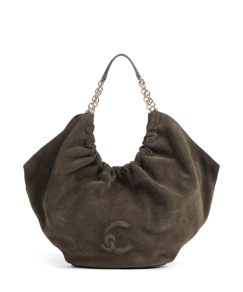 Coccinelle Smash Suede Beuteltasche fango