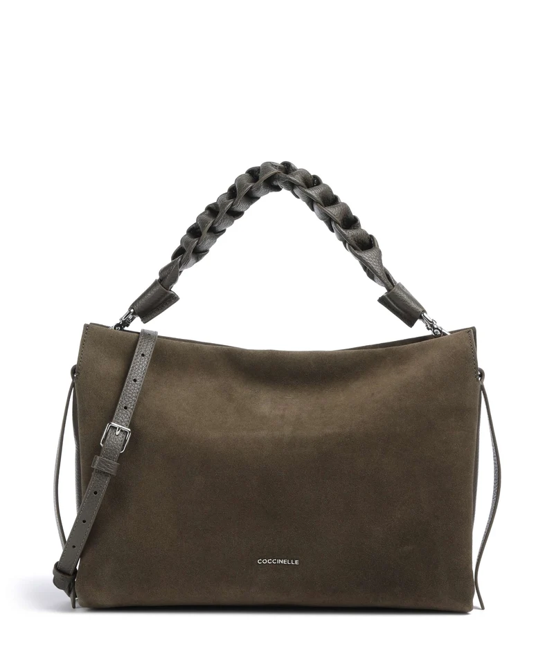 Coccinelle Boheme Suede Beuteltasche fango