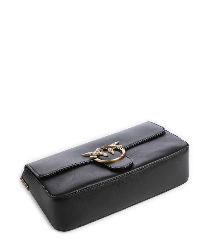 Pinko Love One Classic Slouchy Umhängetasche nero/antique gold