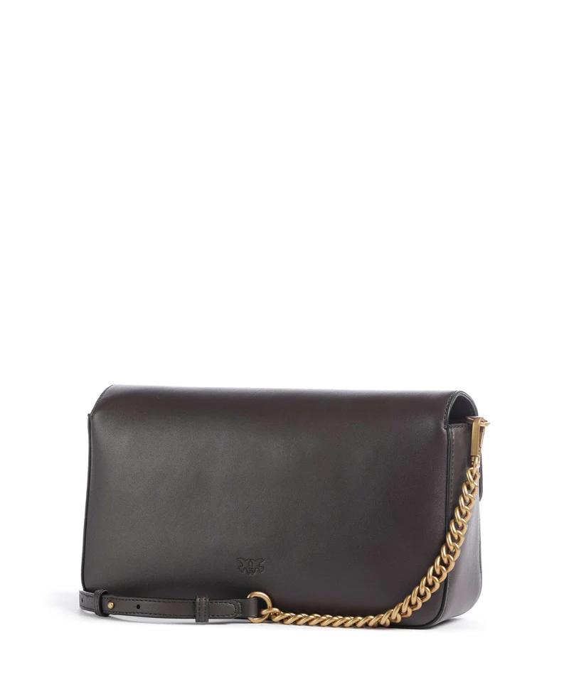 Pinko Love One Classic Slouchy Umhängetasche marrone marasca/antique gold