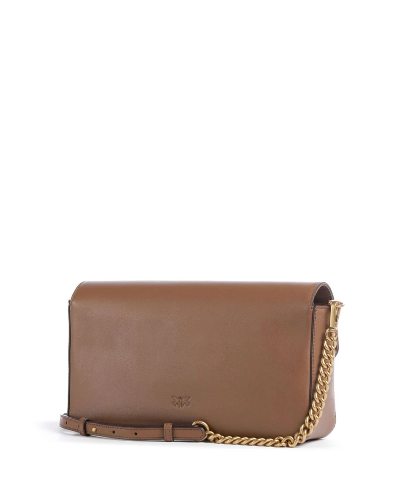 Pinko Love One Classic Slouchy Umhängetasche marrone cognac/antique gold