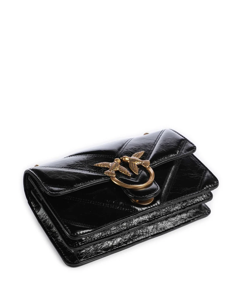 Pinko Love One Mini Schultertasche nero/antique gold