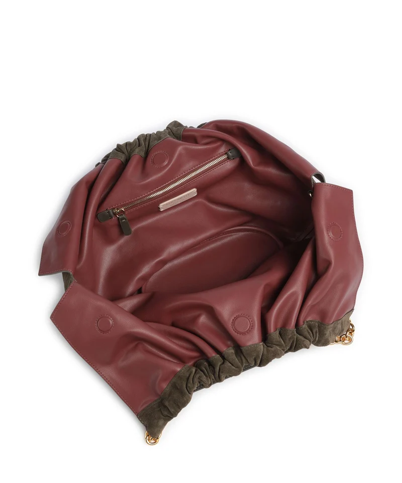 Coccinelle Smash Suede Beuteltasche fango