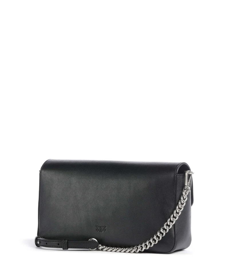 Pinko Love One Classic Slouchy Umhängetasche nero limousine/matt silver