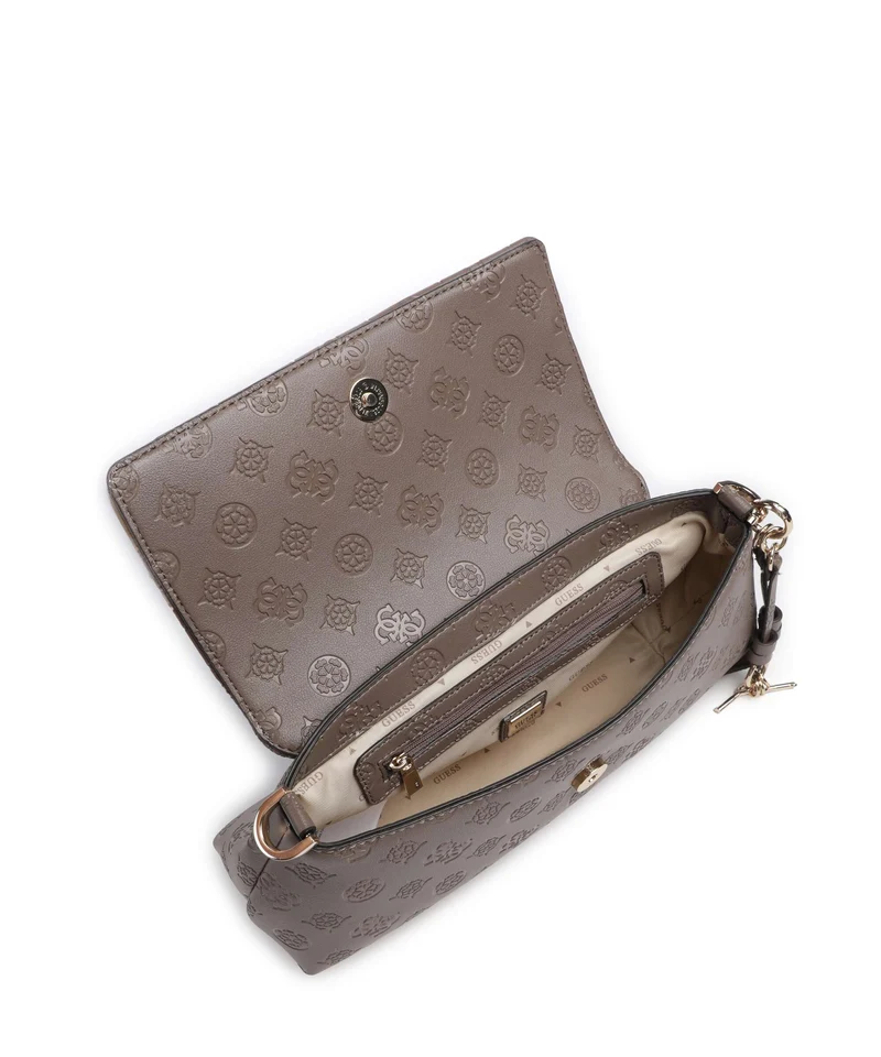 Guess Carmella Umhängetasche taupe logo