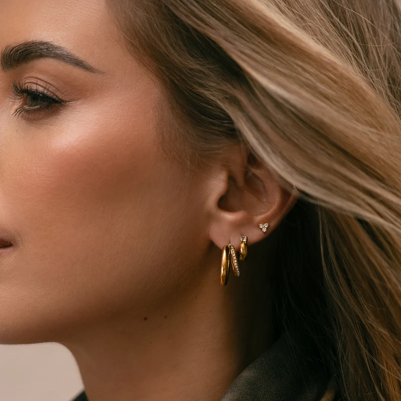 Mockberg Kenza Raya Gold Plated Hoops MB1759