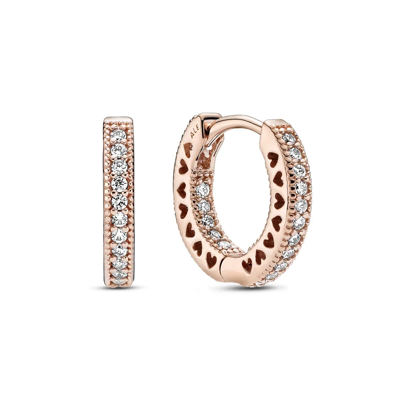 Pandora Signature damen Creolen 585 Rosévergoldung 286317C01