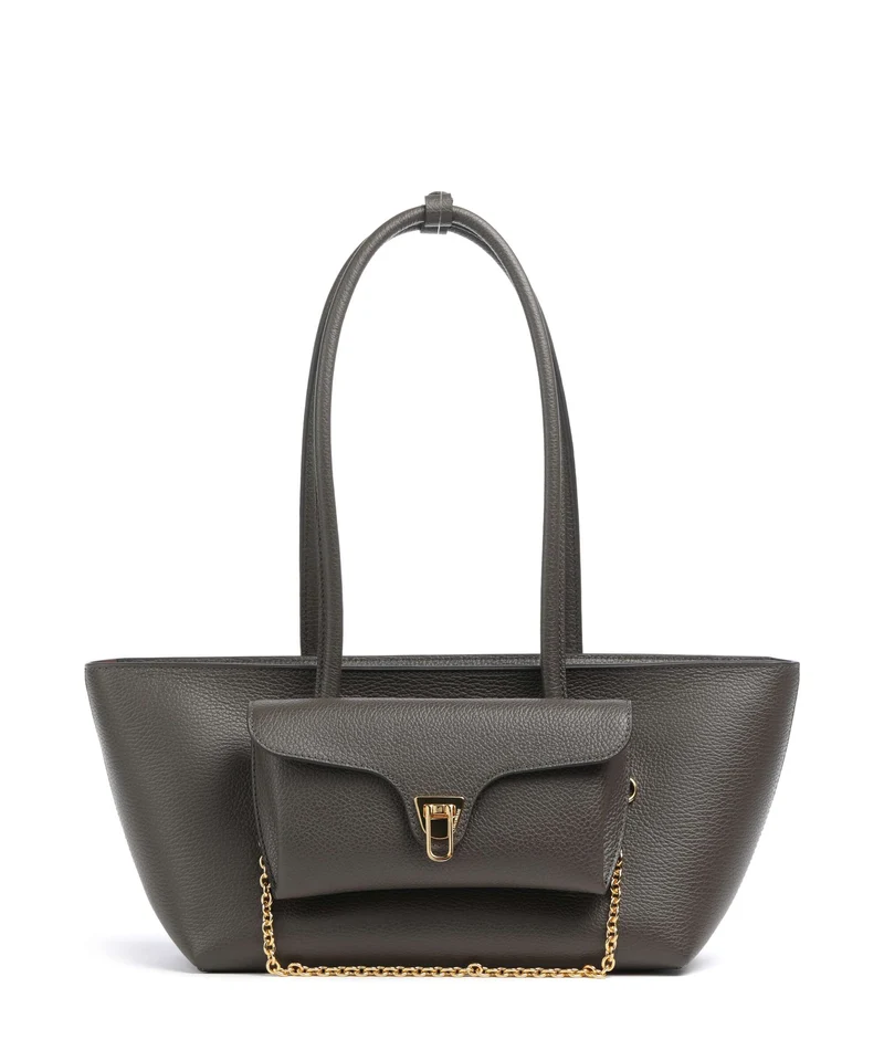 Coccinelle Beat Double Schultertasche fango