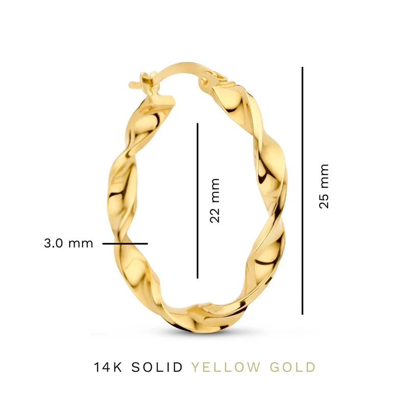 Isabel Bernard Rivoli Odette 14 Karat | Gold Reif-Ohrringe IB360241