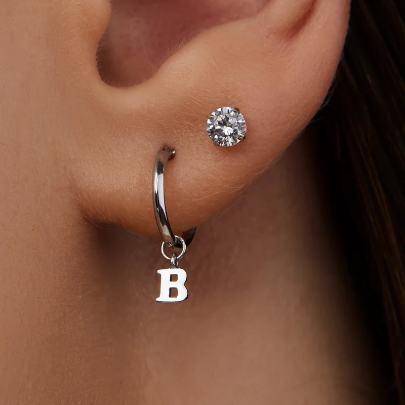 Isabel Bernard Saint Germain Lourdes 14 Karat | Weißgold Ohrstecker IB360205