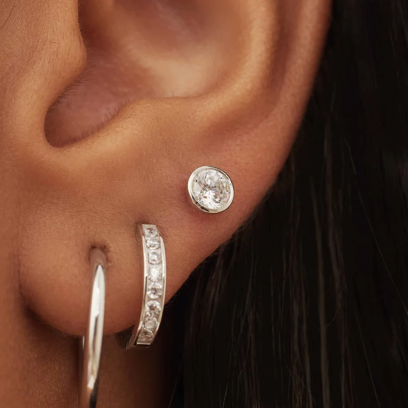 Isabel Bernard Saint Germain Juliette 14 Karat | Weißgold Ohrstecker IB360206