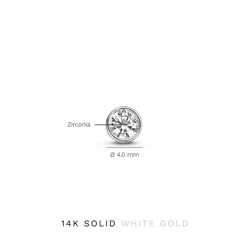 Isabel Bernard Saint Germain Juliette 14 Karat | Weißgold Ohrstecker IB360206