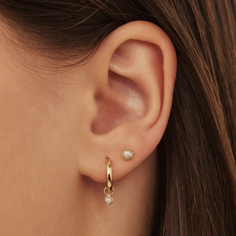 Isabel Bernard De La Paix Inaya 14 Karat | Gold Ohrstecker | Diamant 0.04 Karat | IBD360026