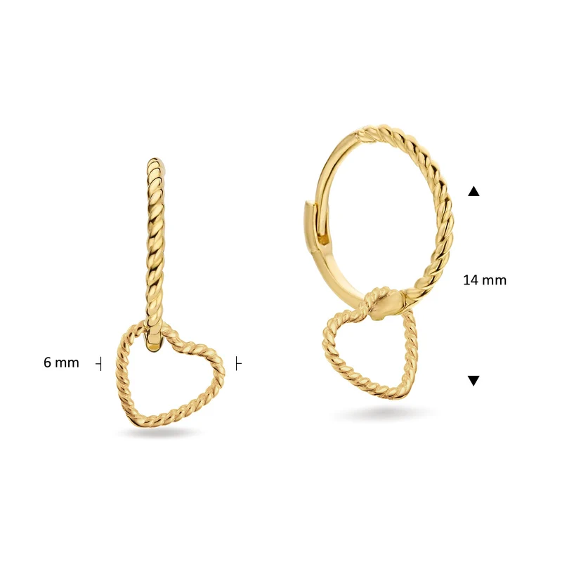 Jackie Gold Amour Ohrringe Aus 14 Karat Gold 585 JKE25.515