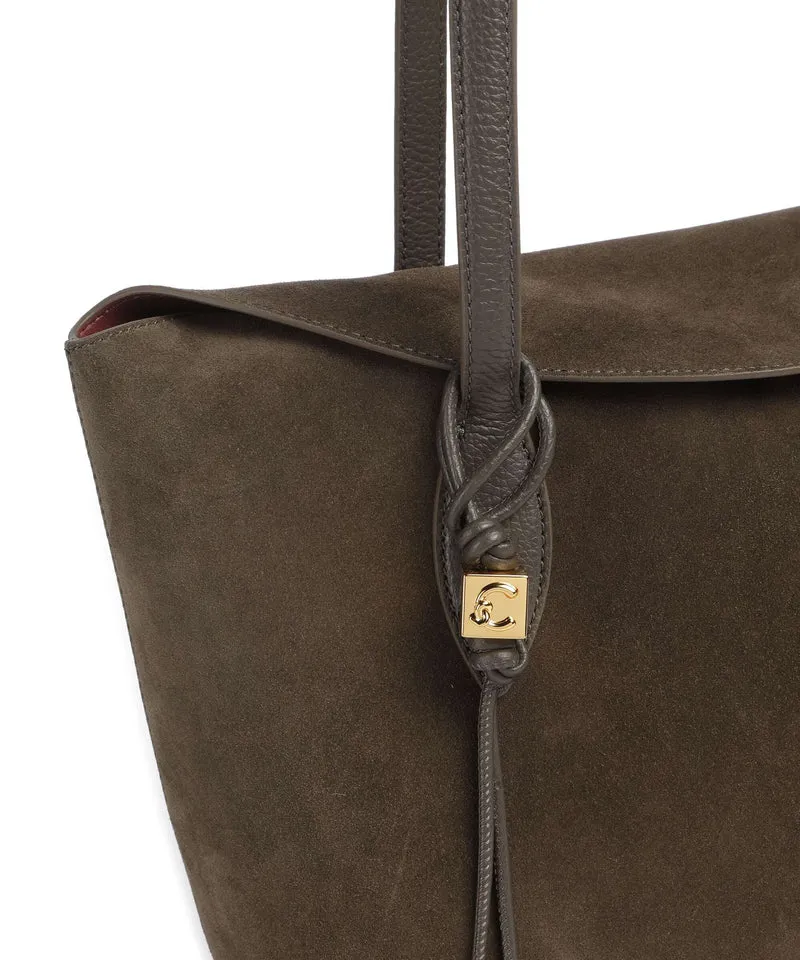 Coccinelle Thess Suede Shopper fango