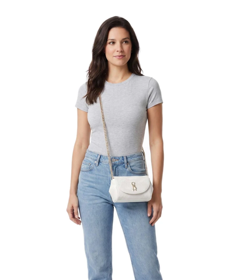 Steve Madden BNYLAH Umhängetasche white/gold