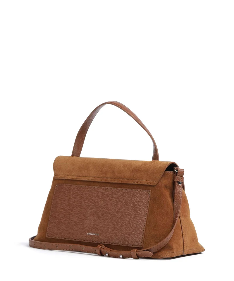 Coccinelle Nikla Suede Handtasche cognac