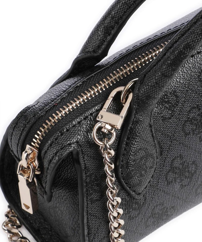 Guess Yvonne Logo Mini Handtasche coal logo