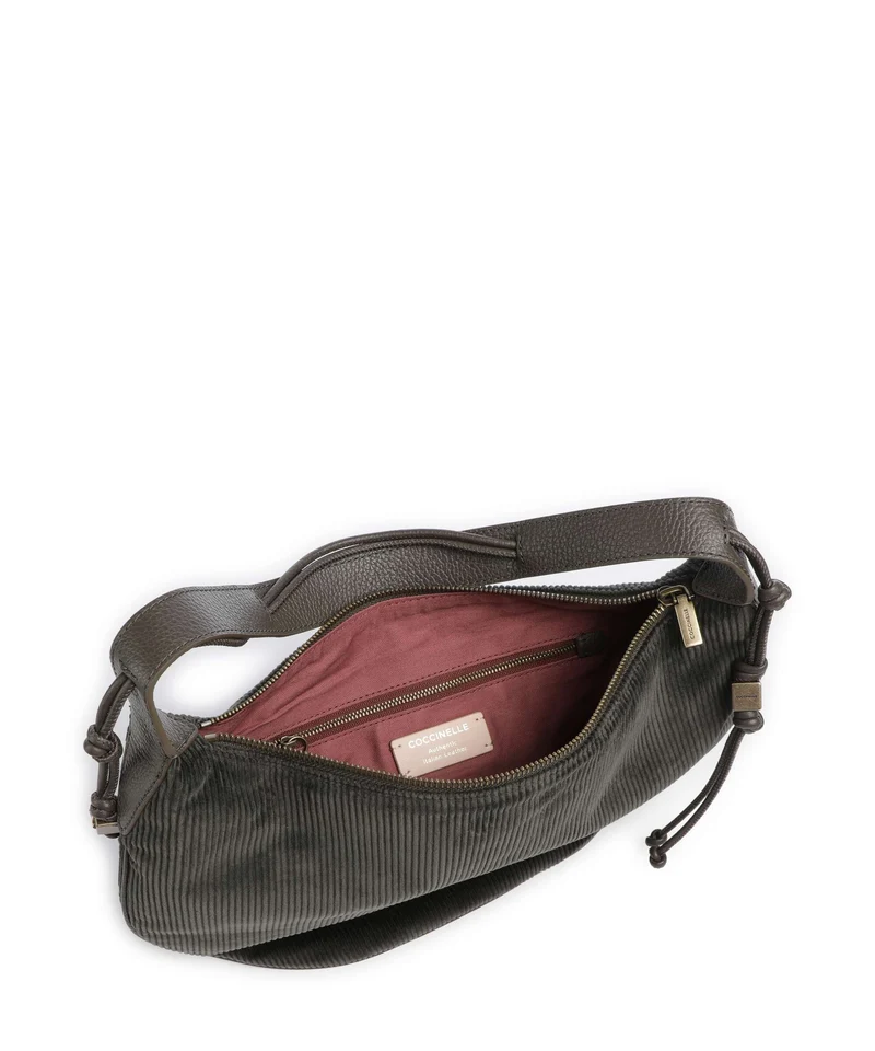 Coccinelle Thess Corduroy Beuteltasche fango
