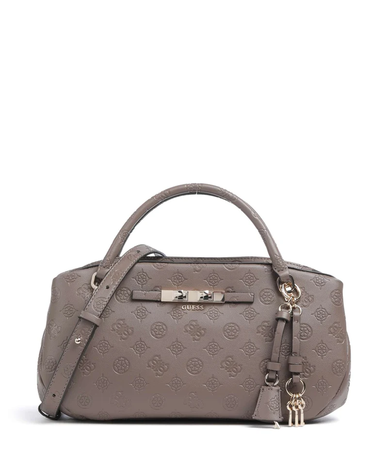 Guess Carmella Handtasche taupe logo