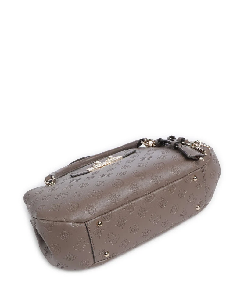 Guess Carmella Handtasche taupe logo