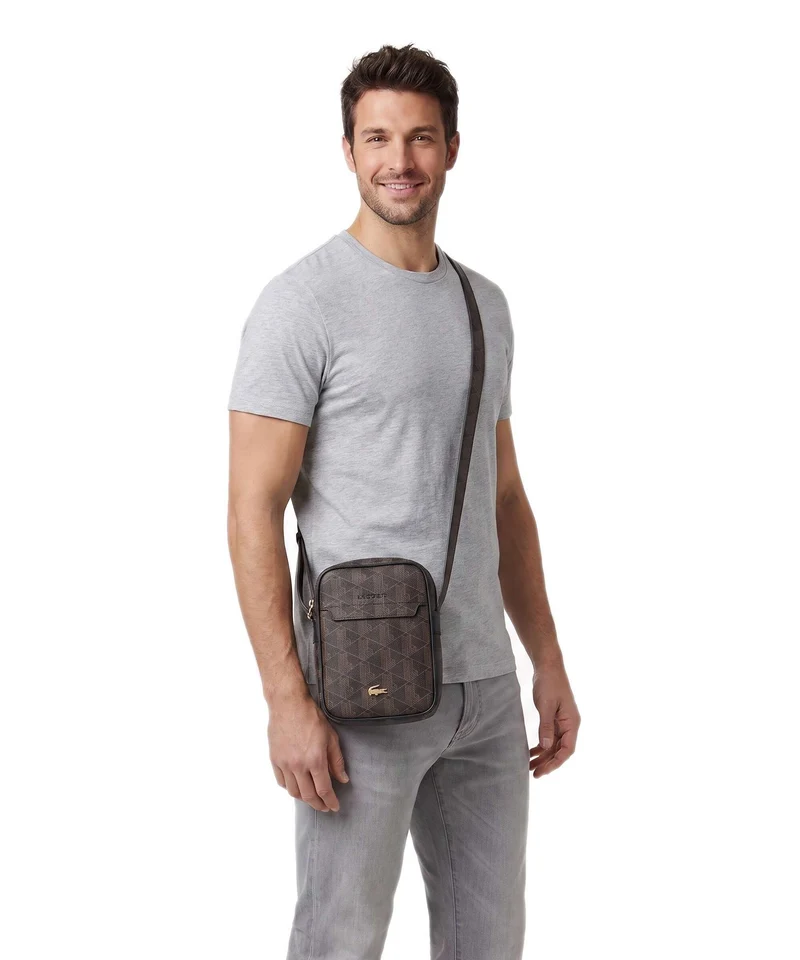 Lacoste The Blend Umhängetasche mono slate black shitake
