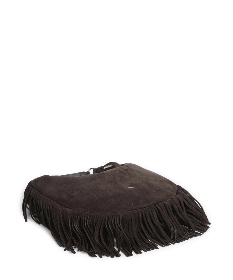 Abro Suede Nana Beuteltasche dark brown