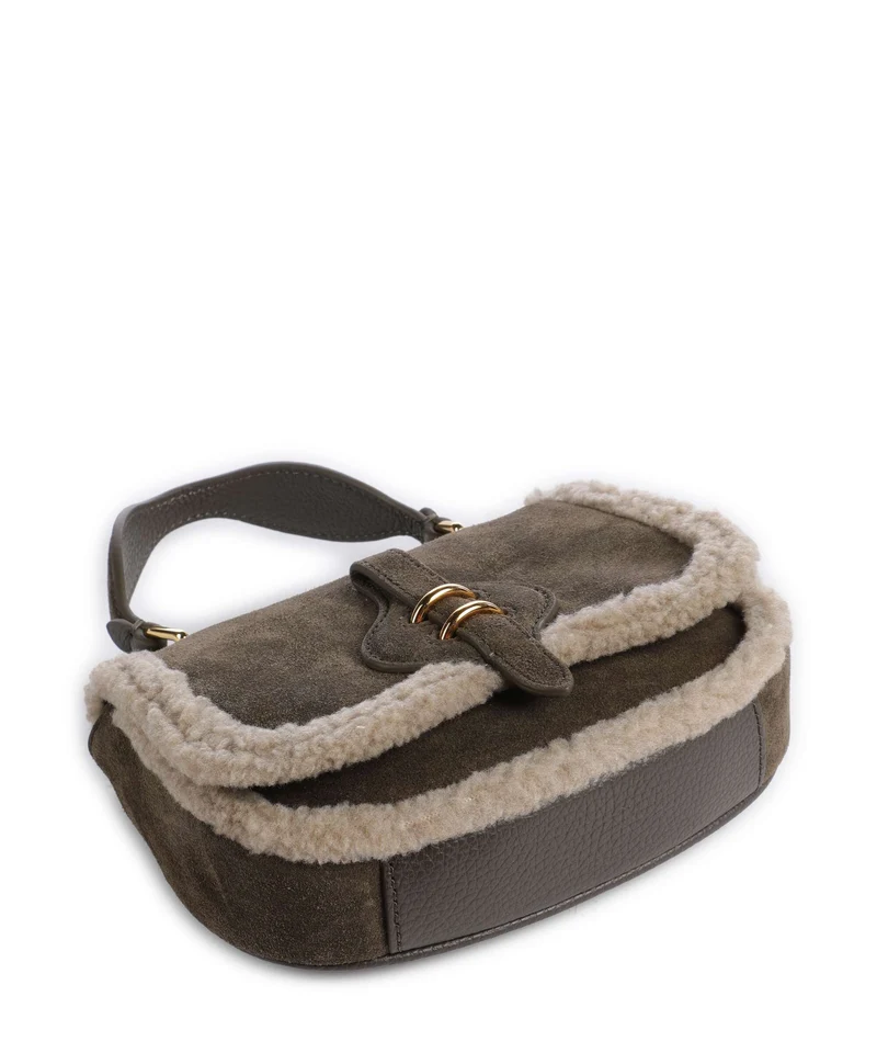Coccinelle Mavery Suede Umhängetasche fango/warm taupe