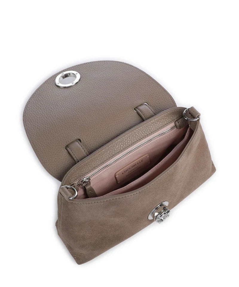 Coccinelle Nikla Suede Handtasche warm taupe