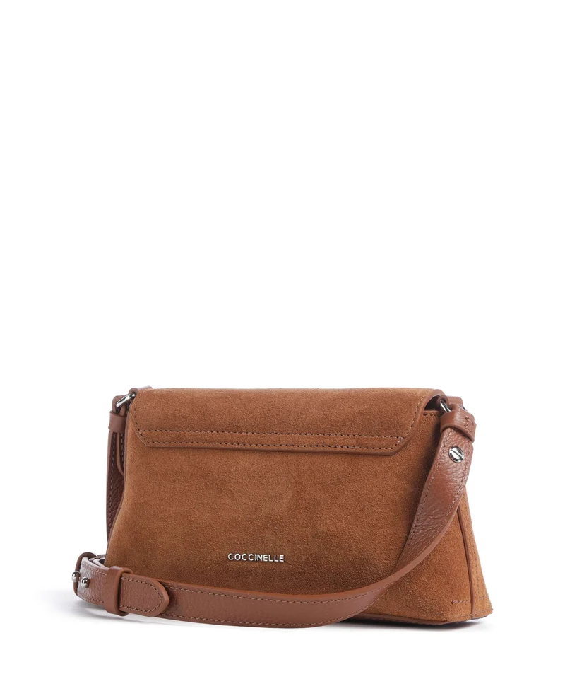 Coccinelle Nikla Suede Umhängetasche cognac