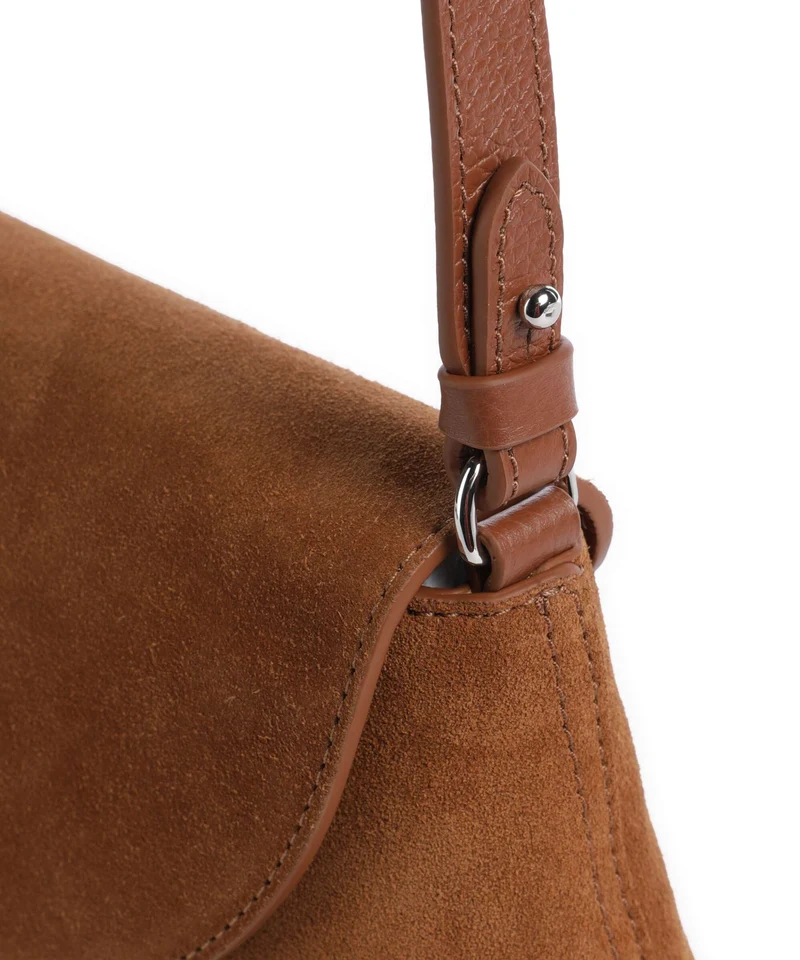 Coccinelle Nikla Suede Umhängetasche cognac