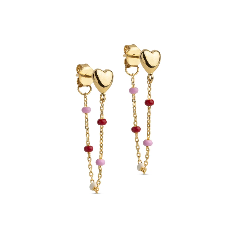 ENAMEL Copenhagen Recycled 925 Sterling Silver Gold Plated Rosie Earrings E441G-R