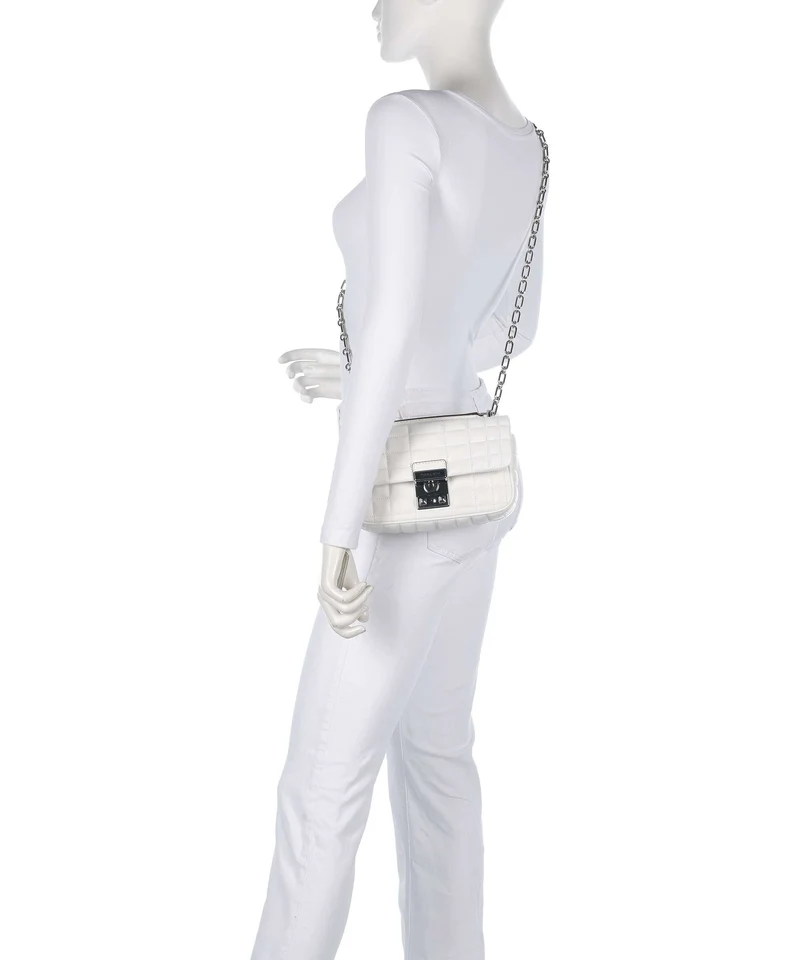Michael Kors Tribeca Small Schultertasche optic white